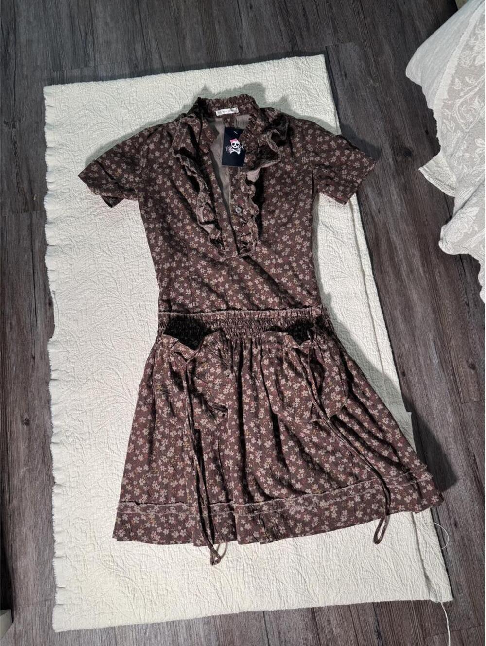 Women's Brown and Multi Dress